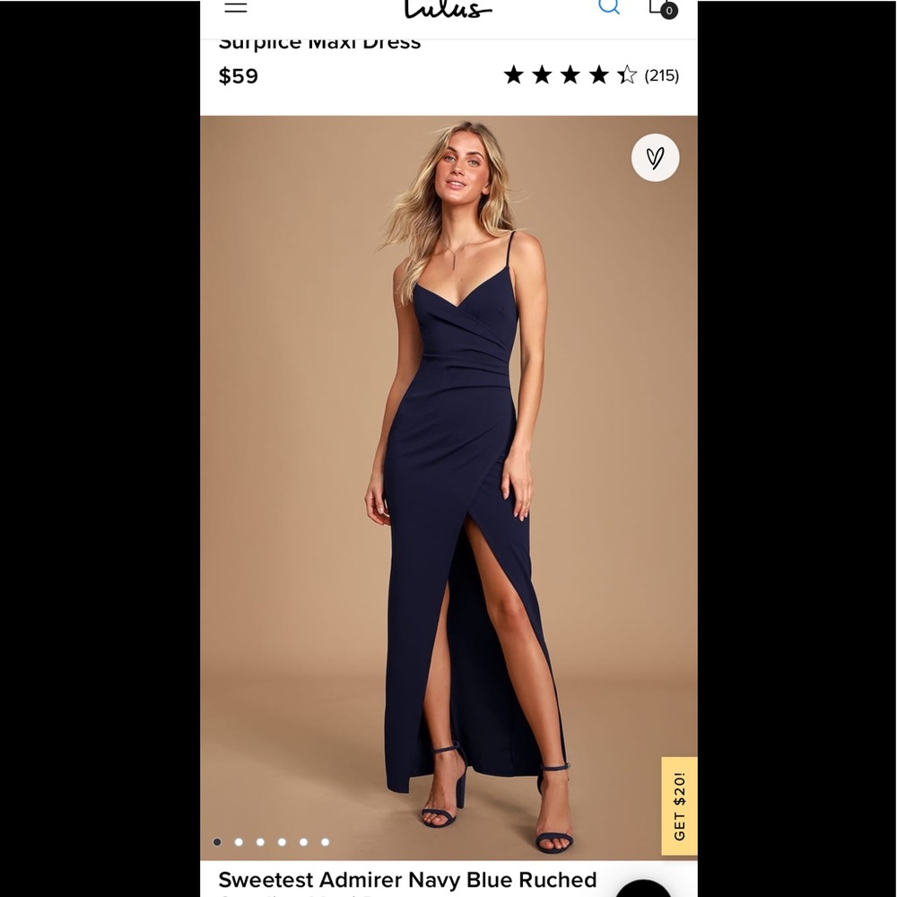 Lulu’s navy blue bridesmaid dress - never worn! Tags still attached.